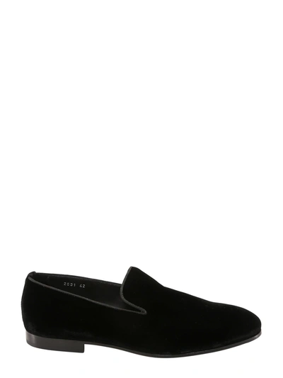 Shop Doucal's Patent Leather Loafer In Nero