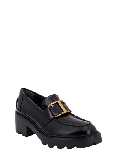 Shop Tod's Leather Loafer With T Timeless Detail