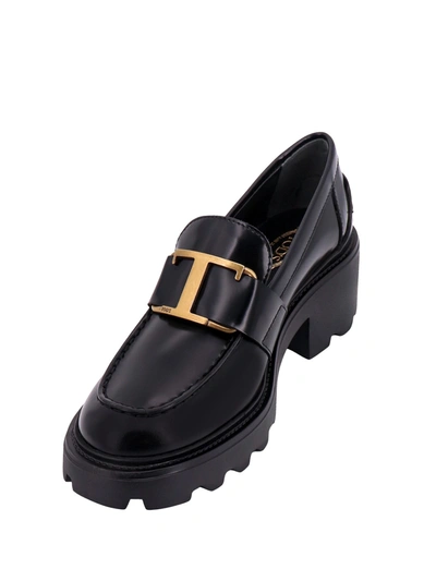 Shop Tod's Leather Loafer With T Timeless Detail