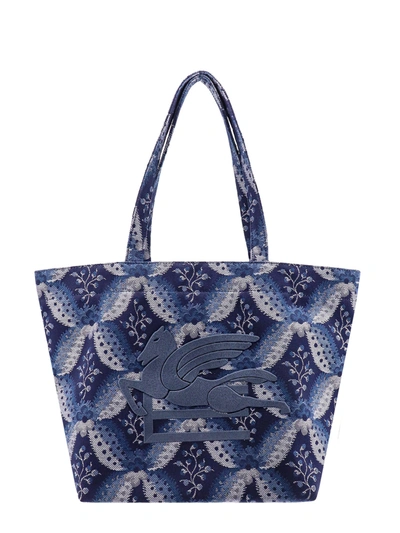 Shop Etro Jacquard Fabric Shoulder Bag With Floralia Print