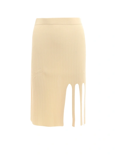 Shop K Krizia Ribbed Knit Skirt