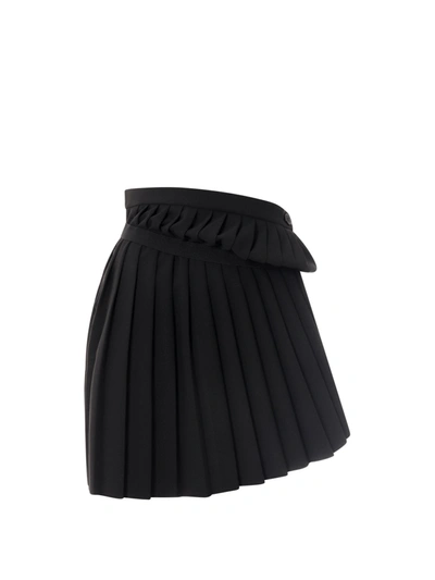 Shop Mm6 Maison Margiela Viscose Blend Mini Skirt