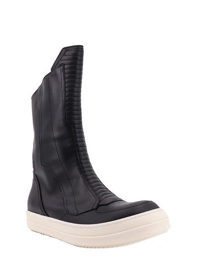 Shop Rick Owens Leather Sneakers