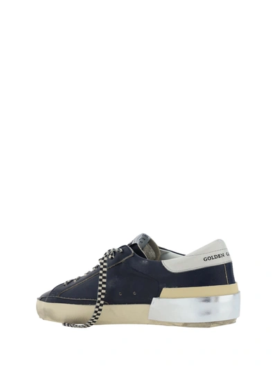 Shop Golden Goose Sneakers In Dark Blue/white