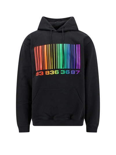 Shop Vtmnts Cotton Sweatshirt With Iconic Frontal Barcode