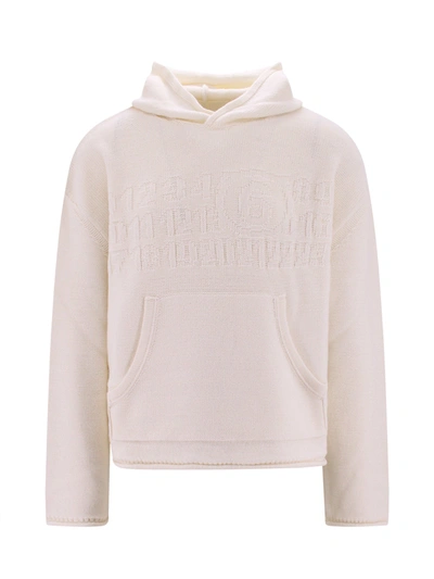 Shop Mm6 Maison Margiela Virgin Wool Blend Sweatshirt