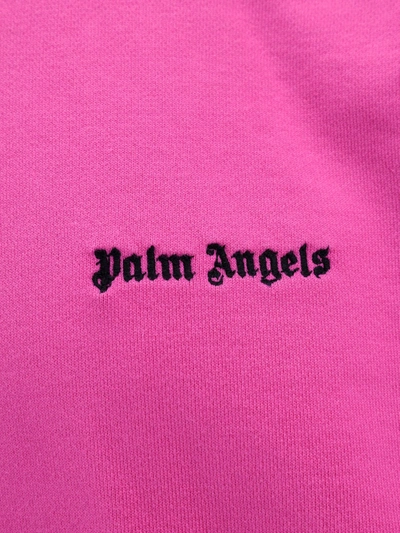 Shop Palm Angels Cotton Sweatshirt With Logo Embroidery