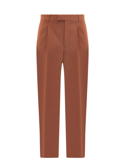 Shop Vtmnts Stretch Wool Trouser With Barcode Print