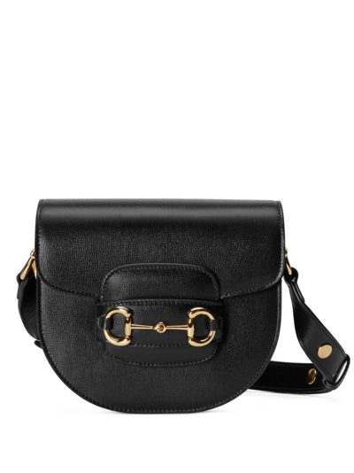 Shop Gucci Black Horsebit 1955 Leather Cross Body Bag