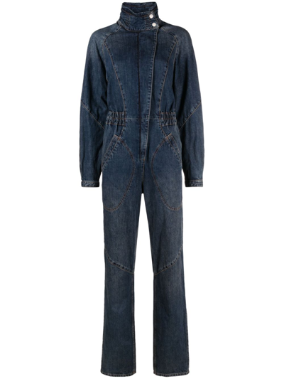 Shop Isabel Marant Kimea Denim Jumpsuit - Women's - Polyester/cotton In Blue