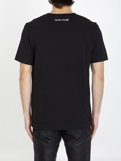 Shop Alyx Printed Cotton Tshirt In Black
