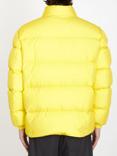 Shop Moncler Citala Short Down Jacket In Yellow