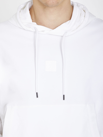 Shop C.p. Company White Cotton Hoodie