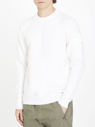 Shop C.p. Company Wool Sweater In White