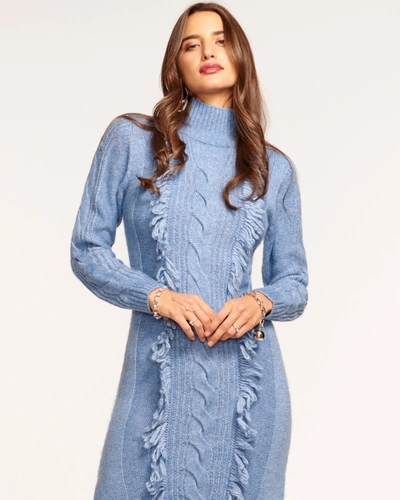 Shop Ramy Brook Charlee Sweater Midi Dress In Steel Blue