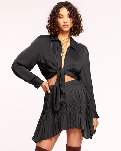Shop Ramy Brook Daniela Mini Skirt In Black