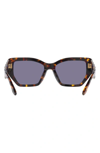 Shop Tory Burch 53mm Rectangular Sunglasses In Tortoise