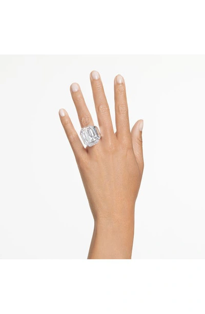 Shop Swarovski Lucent Cocktail Ring In Clear