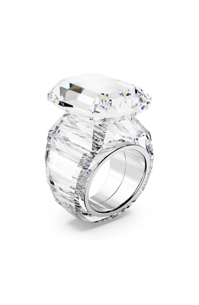 Shop Swarovski Lucent Cocktail Ring In Clear