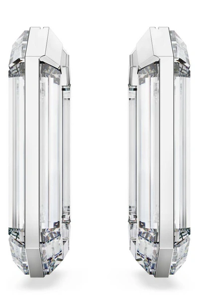 Shop Swarovski Lucent Hoop Earrings In Clear