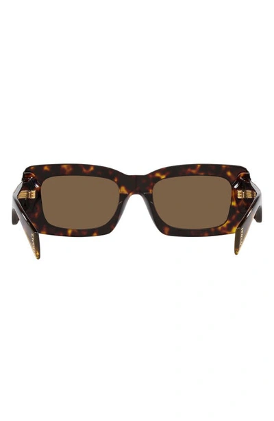 Versace Eyewear Rectangular Frame Sunglasses In Havana