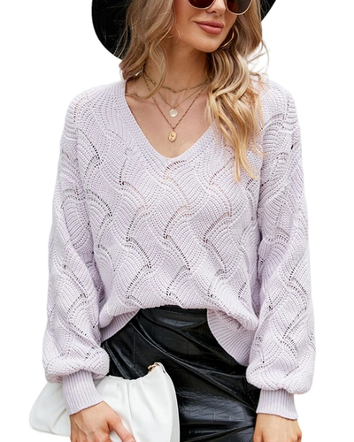 Shop Caifeng Sweater In Purple