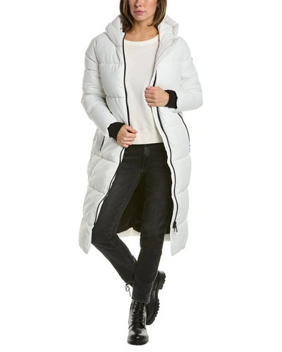 Shop Noize Teagan Long Down Puffer Coat In White