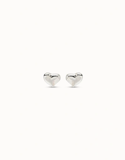 Shop Unode50 Heart Earrings In Silver