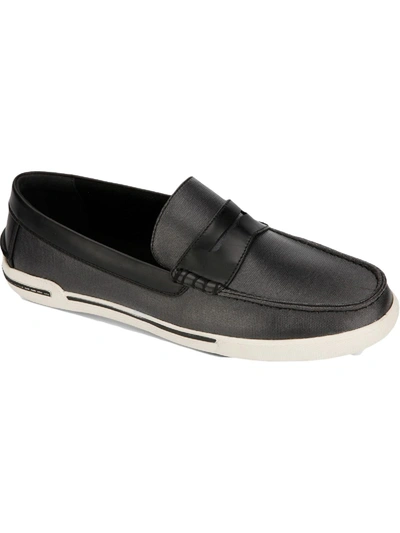 Shop Unlisted Kenneth Cole Un-anchor Mens Comfort Insole Slip On Boat Shoes In Black