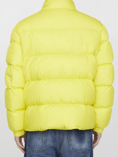 Shop Moncler Citala Short Down Jacket In Yellow