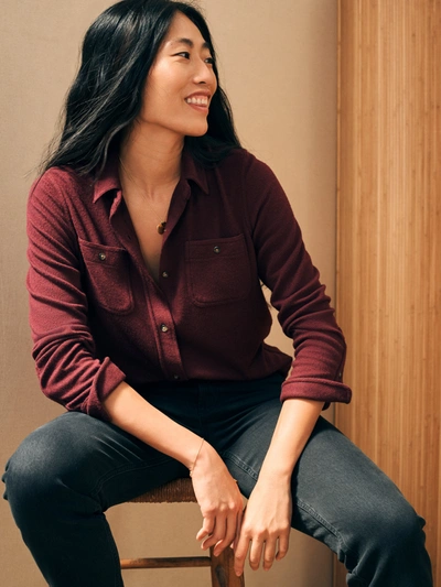 Faherty Legend&trade; Sweater Shirt In Burgundy Twill