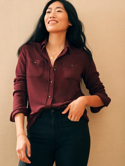 Faherty Legend&trade; Sweater Shirt In Burgundy Twill