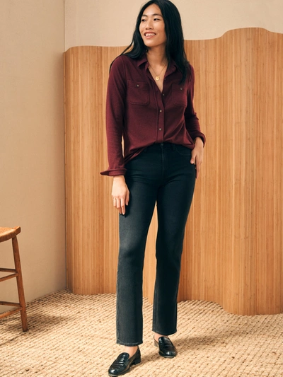 Faherty Legend&trade; Sweater Shirt In Burgundy Twill