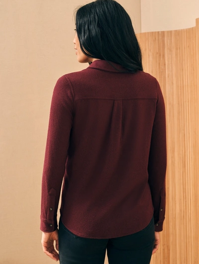 Faherty Legend&trade; Sweater Shirt In Burgundy Twill