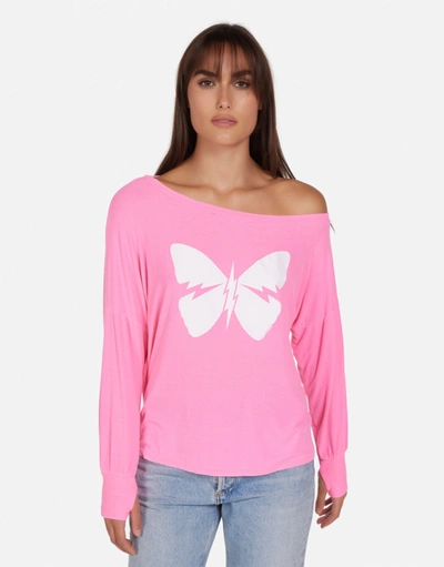 Lauren Moshi X Krista X Lightning Butterfly In Neon Pink
