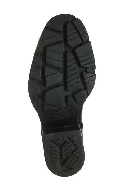 Shop Chloé Neva Knit Lug Ankle Boot In Black