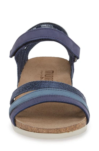 Shop Munro Summer Sandal In Navy Combo Nubuck