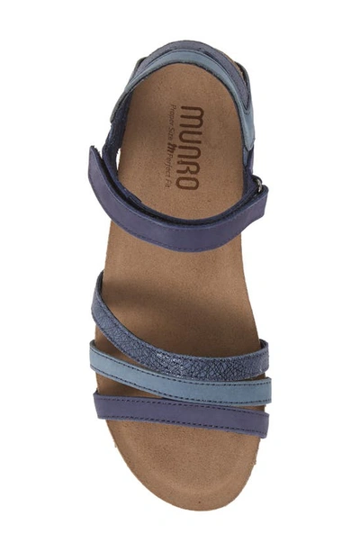 Shop Munro Summer Sandal In Navy Combo Nubuck