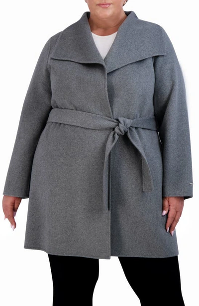 Tahari ella store wrap coat