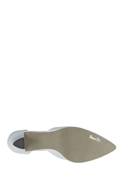 Easy Street Moonlight Embellished T-strap Pump In Silver Satin
