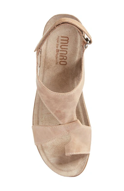 Shop Munro Meghan Asymmetric Slingback Sandal In Natural Leather