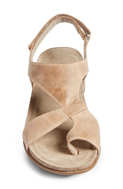 Shop Munro Meghan Asymmetric Slingback Sandal In Natural Leather