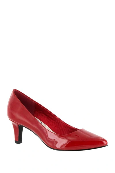 Shop Easy Street Pointed Pointed Toe Patent Pump In Red Patent