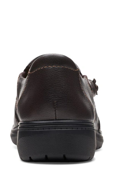 Shop Clarks Carleigh Pearl Slip-on Shoe In Dark Brown Leather