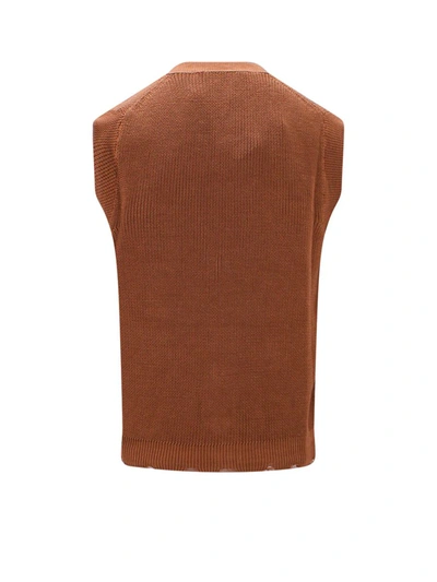 Shop Amaranto Vest In Brown