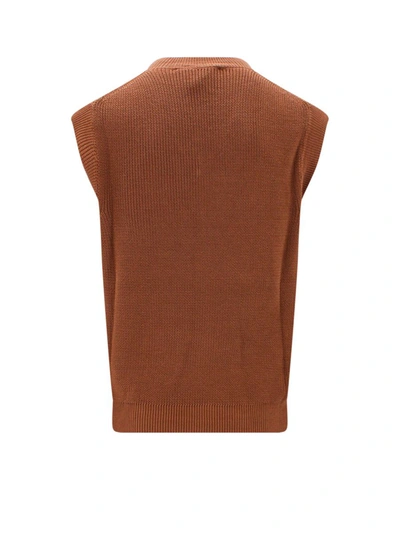 Shop Amaranto Vest In Brown