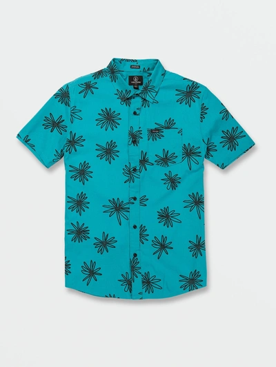 Shop Volcom Lazy Dazey Short Sleeve Shirt - Electric Blue