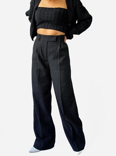 Shop Mimosa Tailored Wide Leg Trousers In Black