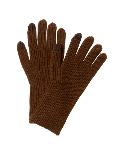 Shop Amicale Cashmere Gloves In Brown