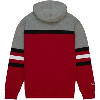 Shop Mitchell & Ness Red Oklahoma Sooners Head Coach Pullover Hoodie